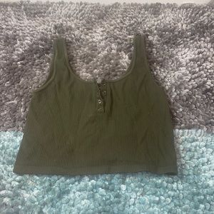 Olive tank crop top